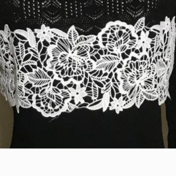 NWT INC Lace Embellished Sweater - Picture 4 of 5